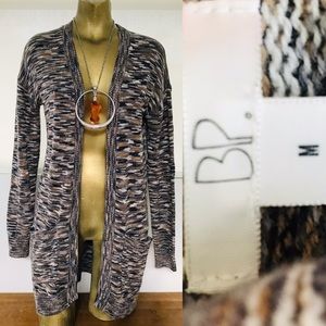 BP BRASS PLUM Slouchy SPACEKNIT Cardigan SWEATER M